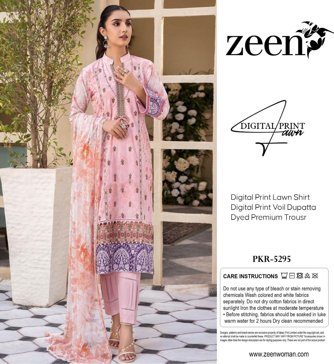ZEEN LAWN THREE PIECE