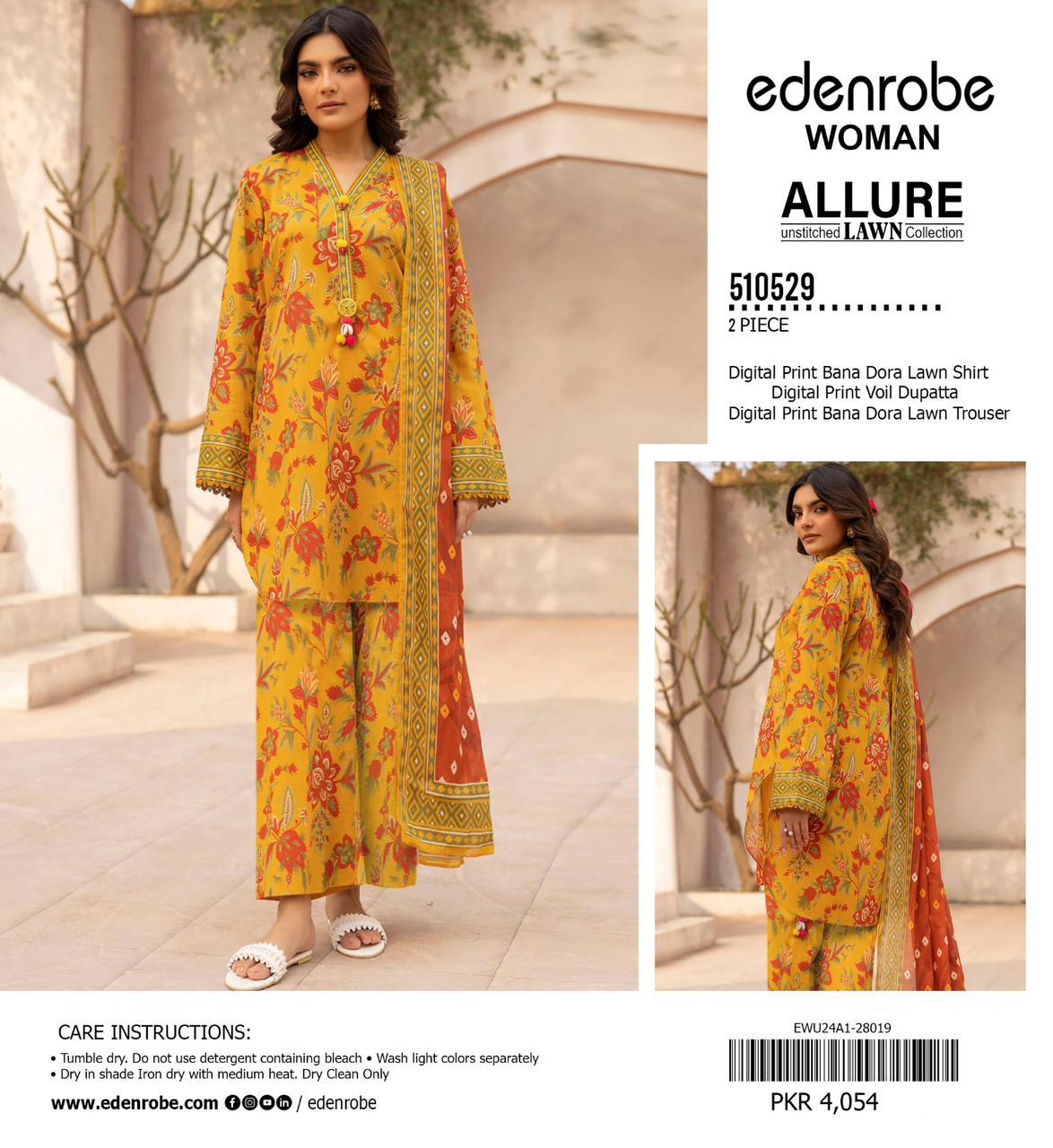 EDENROBE DORYA LAWN THREE PIECE