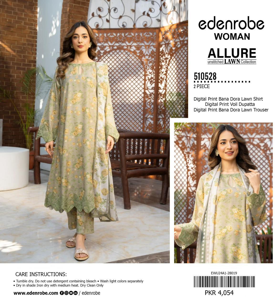 EDENROBE DORYA LAWN THREE PIECE