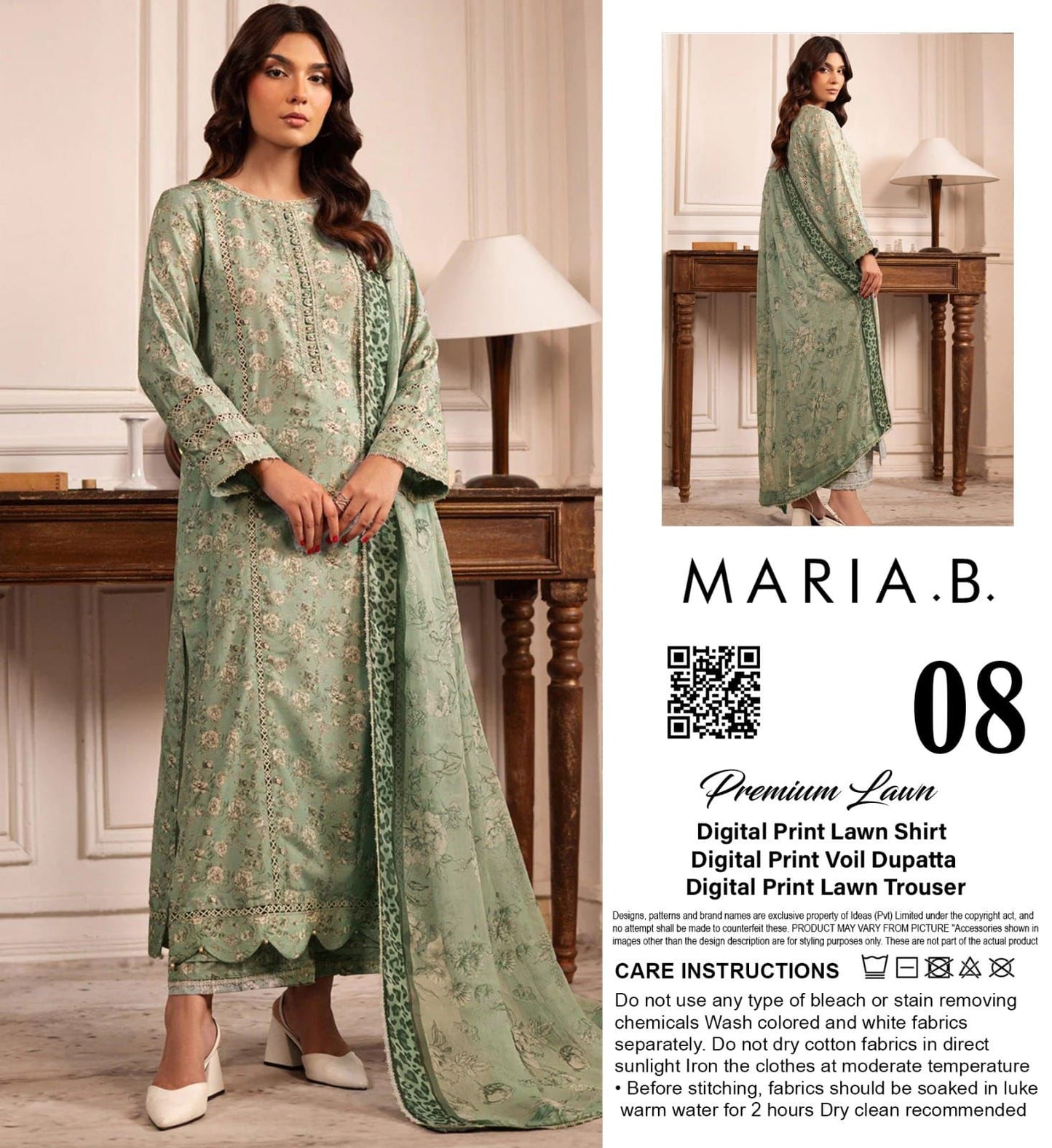 MARIA-B LAWN THREE PIECE