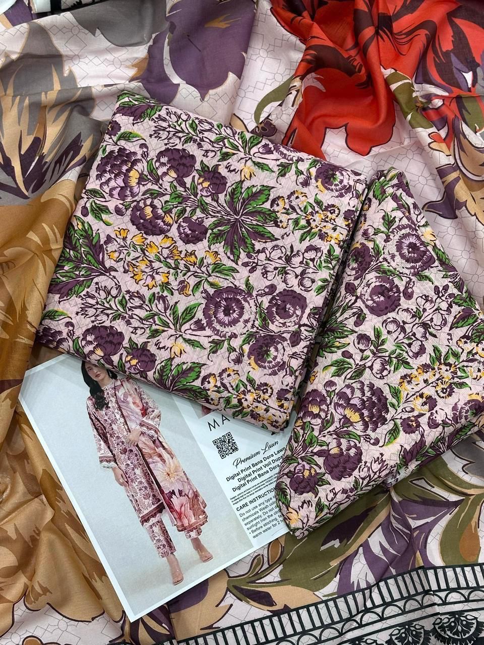 MARIA-B LAWN THREE PIECE