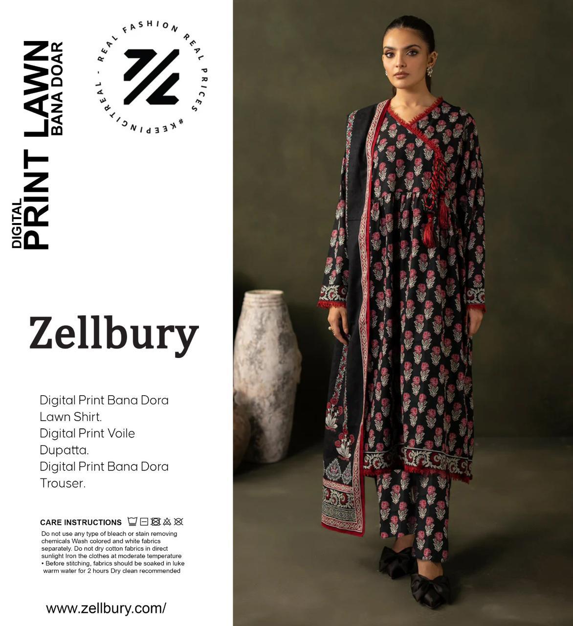 ZELLBURY DORYA LAWN THREE PIECE