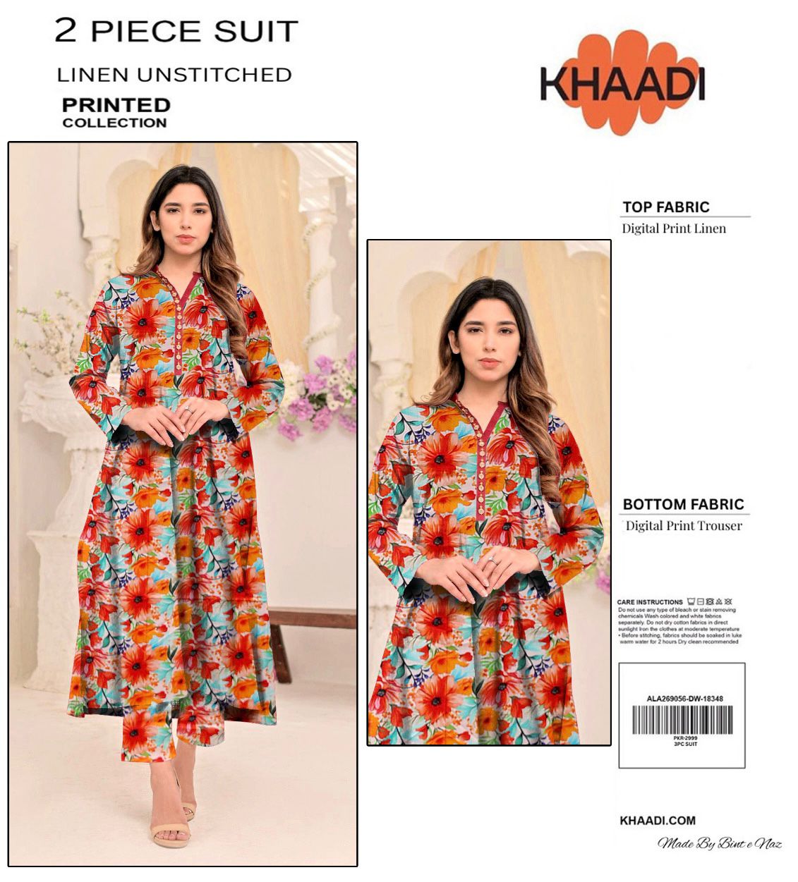 KHAADI LINEN TWO PIECE ALLOVER