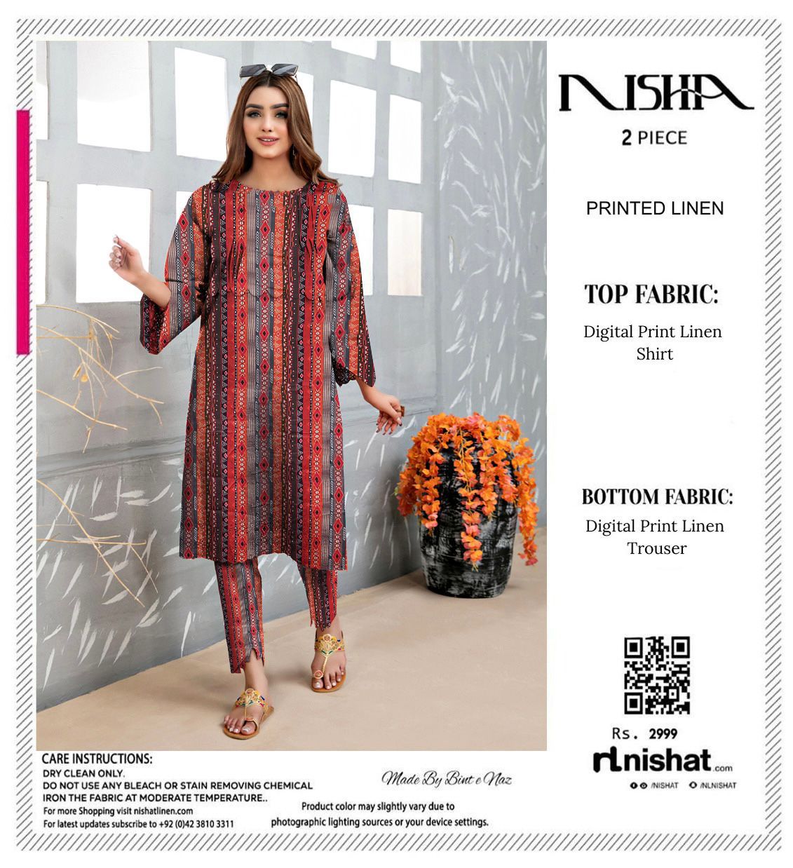 NISHAT LINEN TWO PIECE ALLOVER