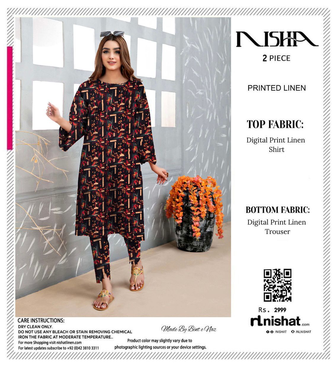 NISHAT LINEN TWO PIECE ALLOVER