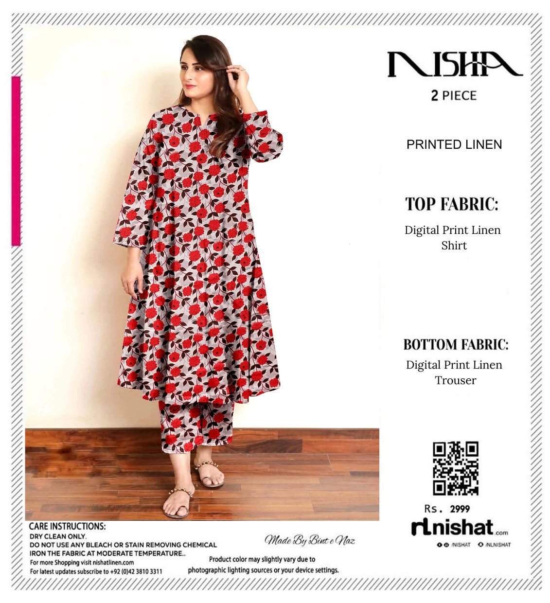 NISHAT LINEN TWO PIECE ALLOVER