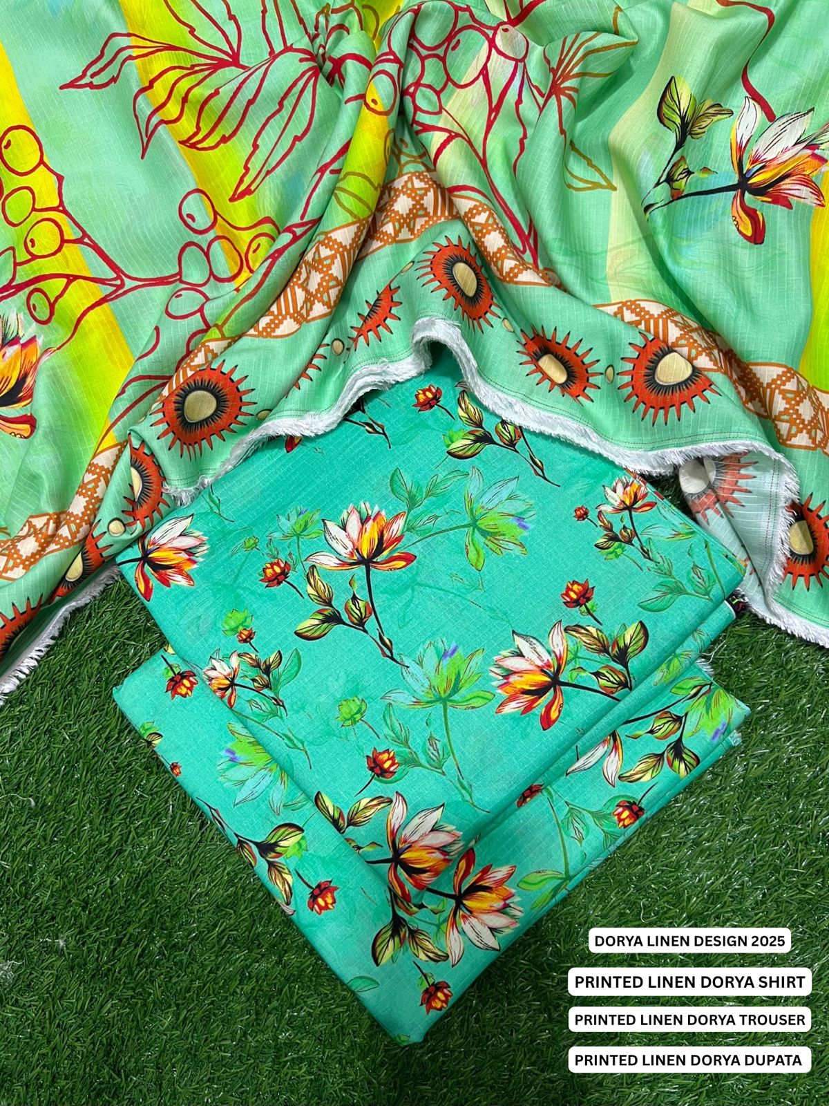 SEHAR DORYA LINEN THREE PIECE