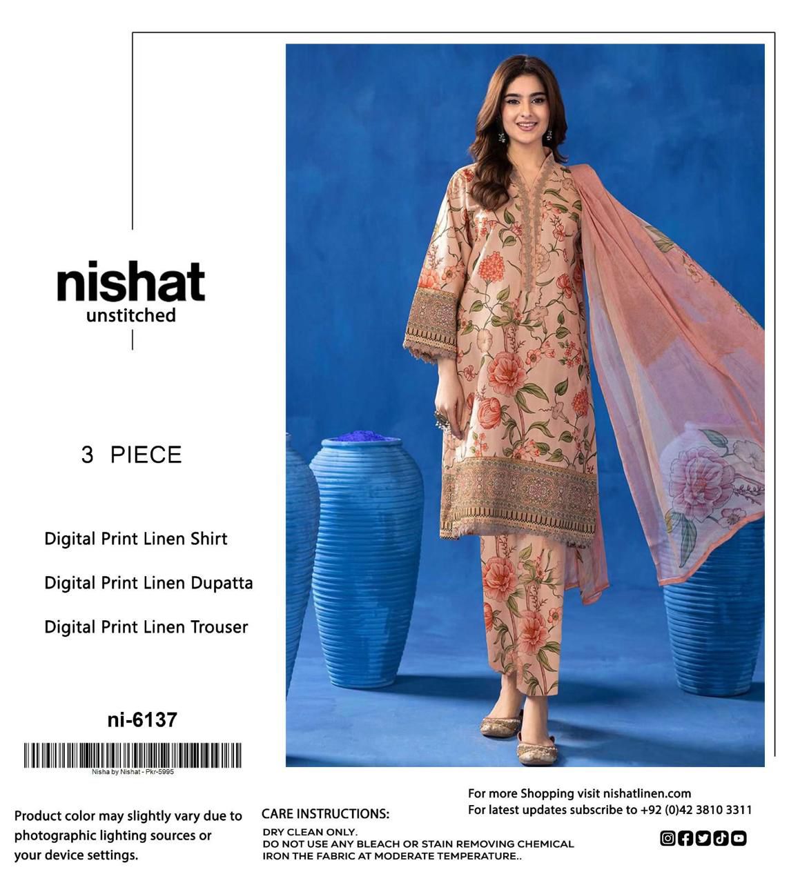 NISHAT LINEN THREE PIECE