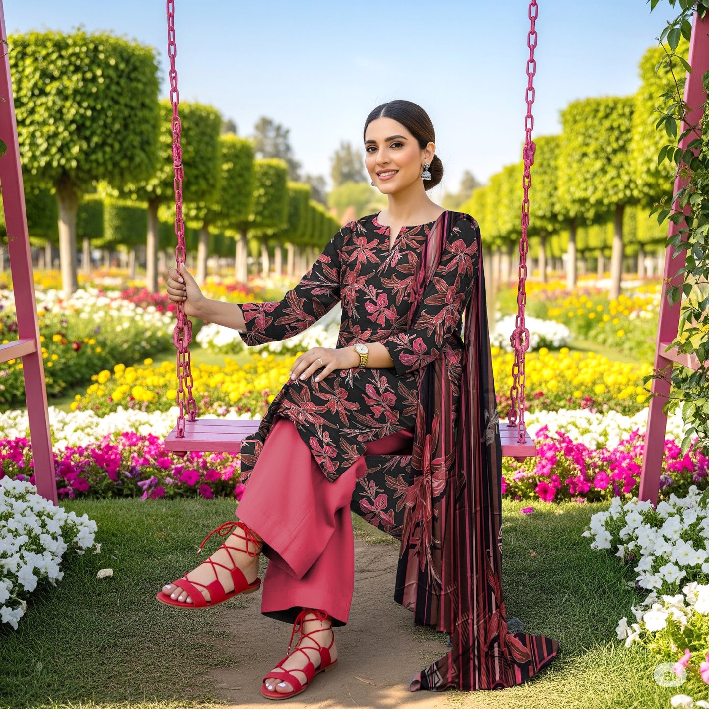 AL KARAM LINEN THREE PIECE