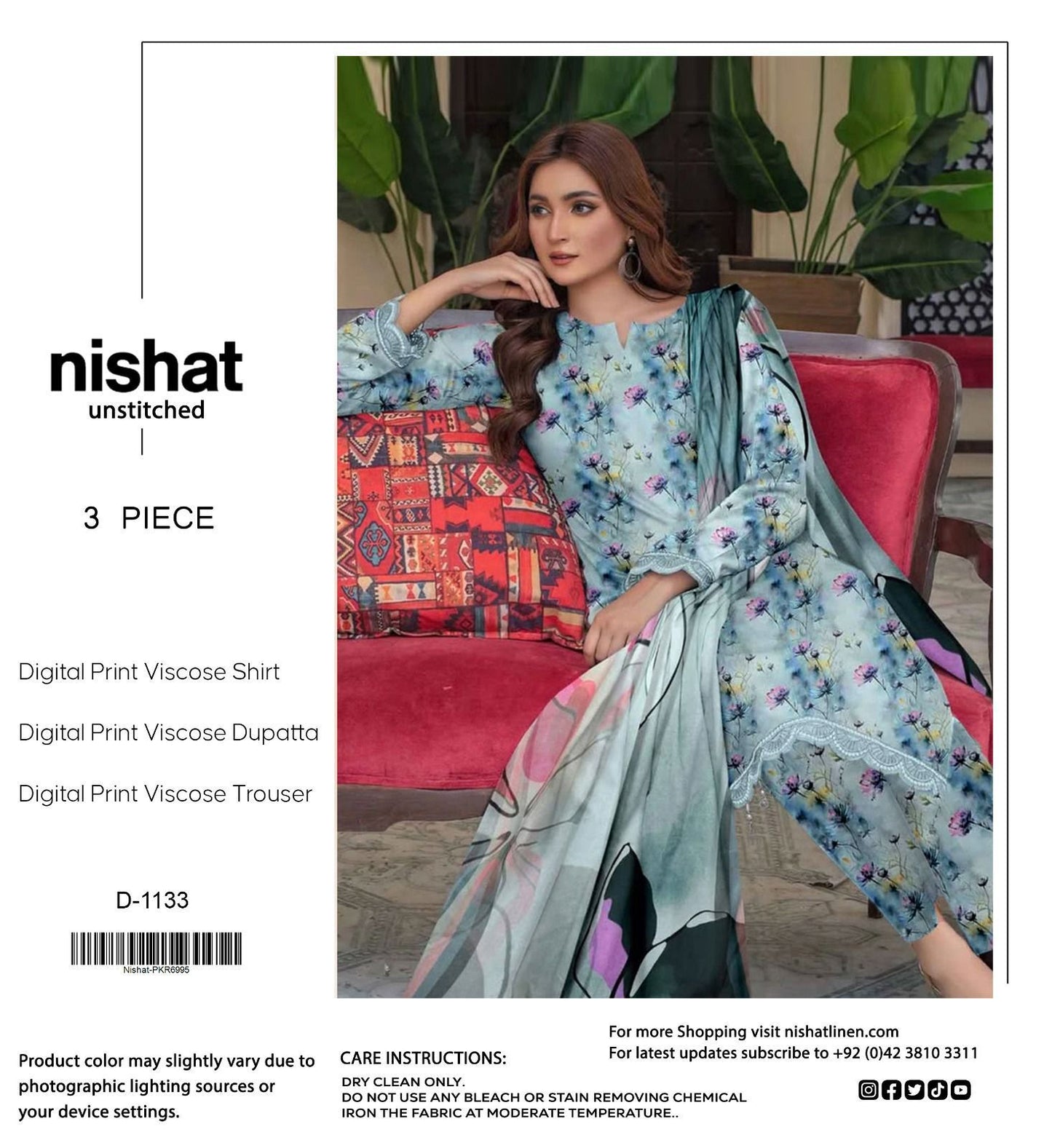 NISHAT LINEN VISCOSE THREE PIECE