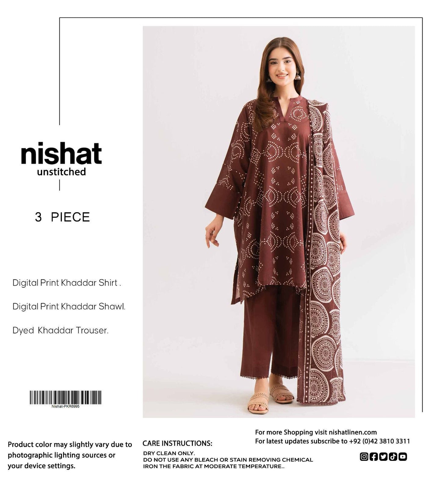 NISHAT KHADDAR THREE PIECE