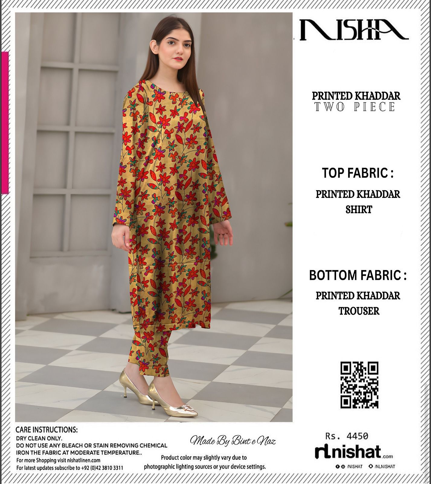 NISHAT KHADDAR TWO PIECE