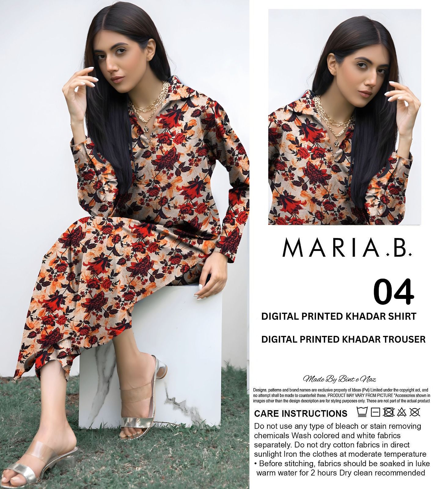 MARIA.B KHADDAR TWO PIECE