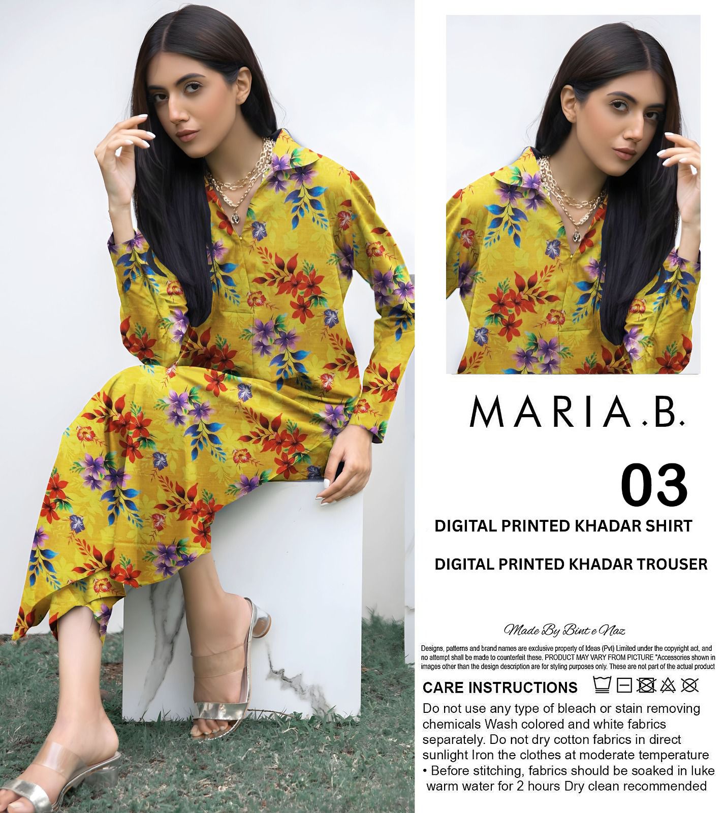 MARIA.B KHADDAR TWO PIECE