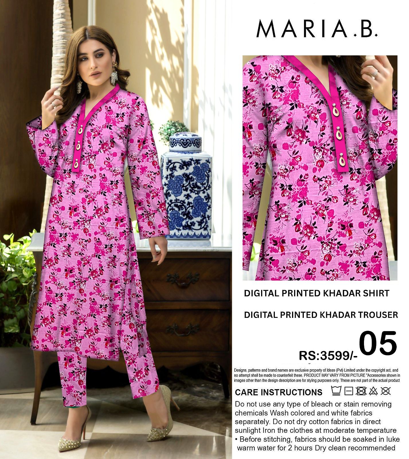 MARIA.B KHADDAR TWO PIECE