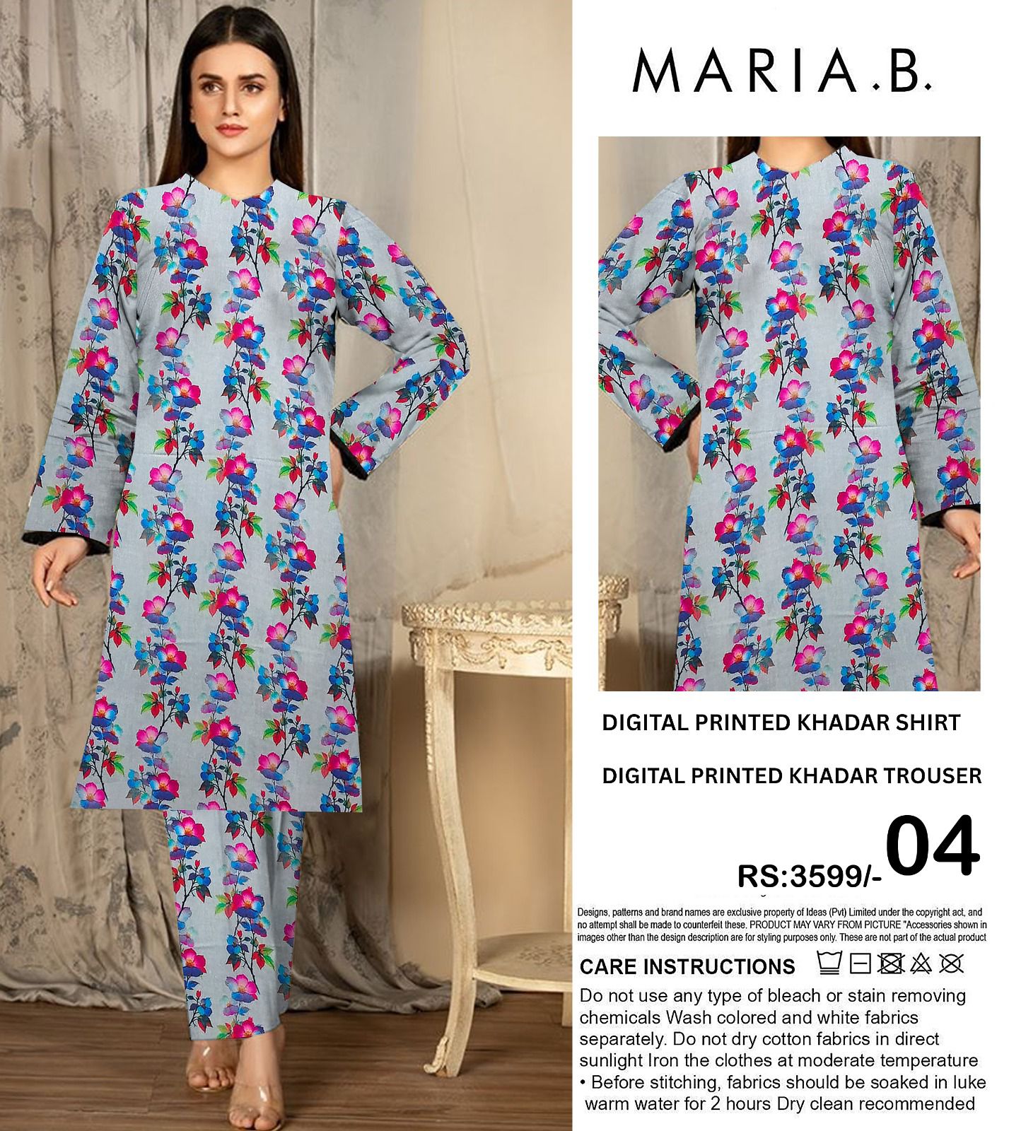 MARIA.B KHADDAR TWO PIECE