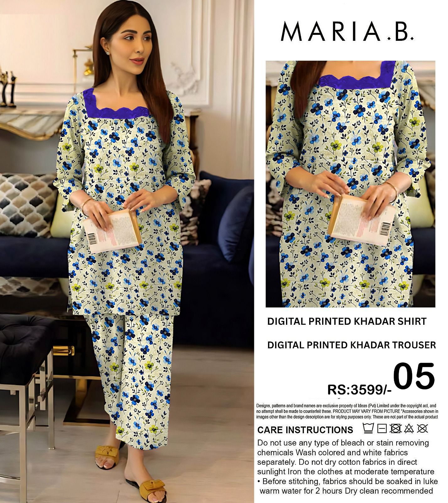 MARIA.B KHADDAR TWO PIECE