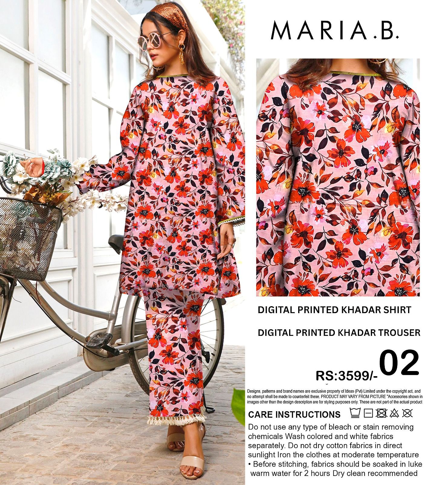 MARIA.B KHADDAR TWO PIECE