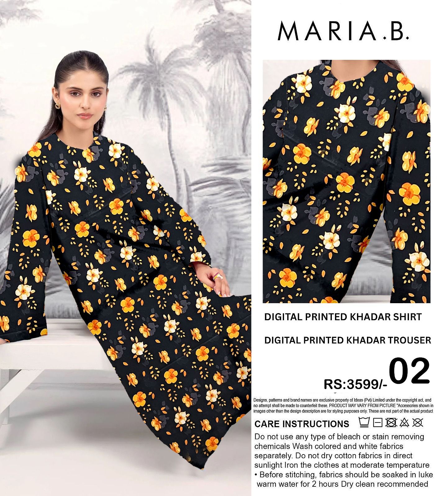 MARIA.B KHADDAR TWO PIECE