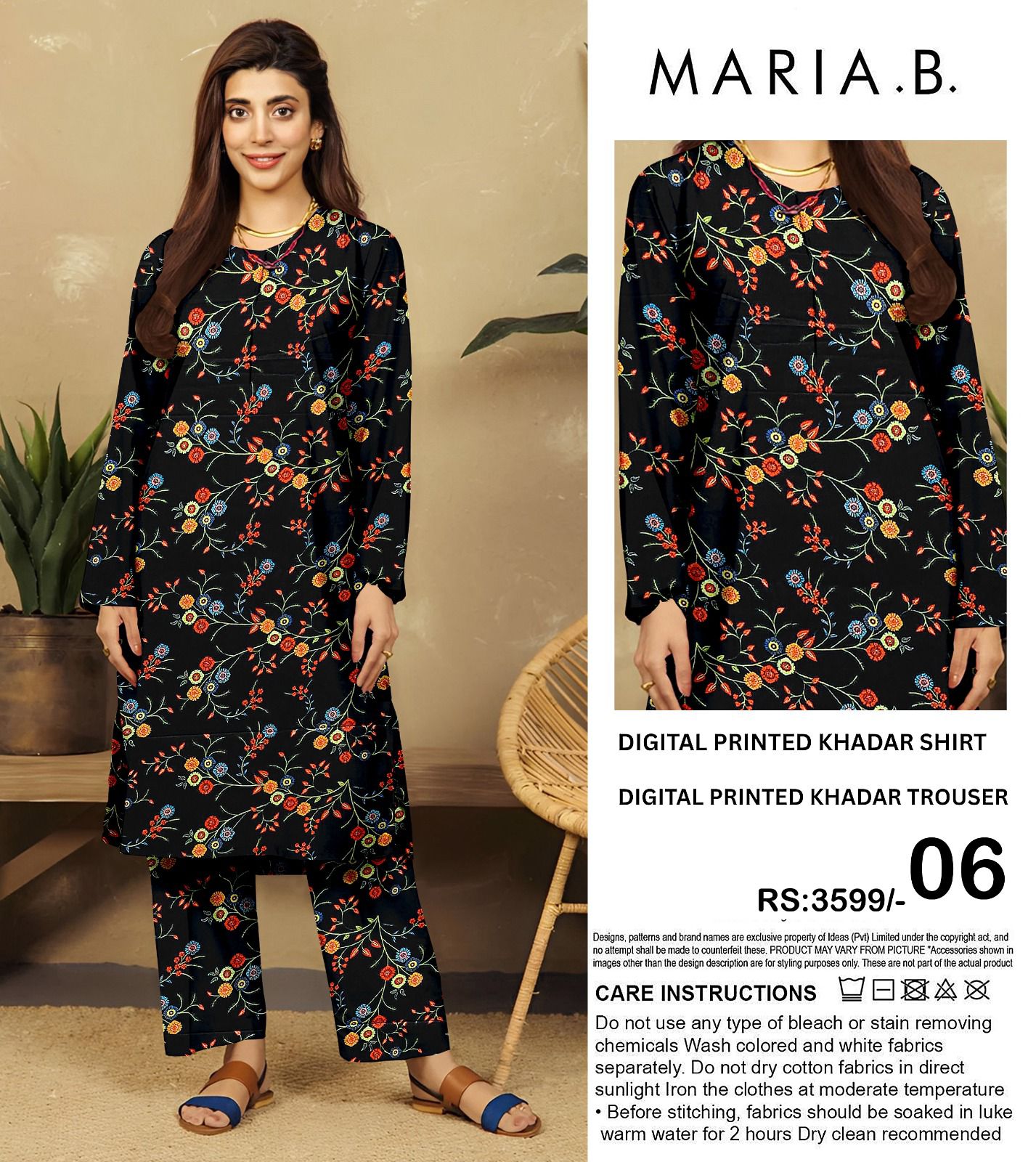 MARIA.B KHADDAR TWO PIECE