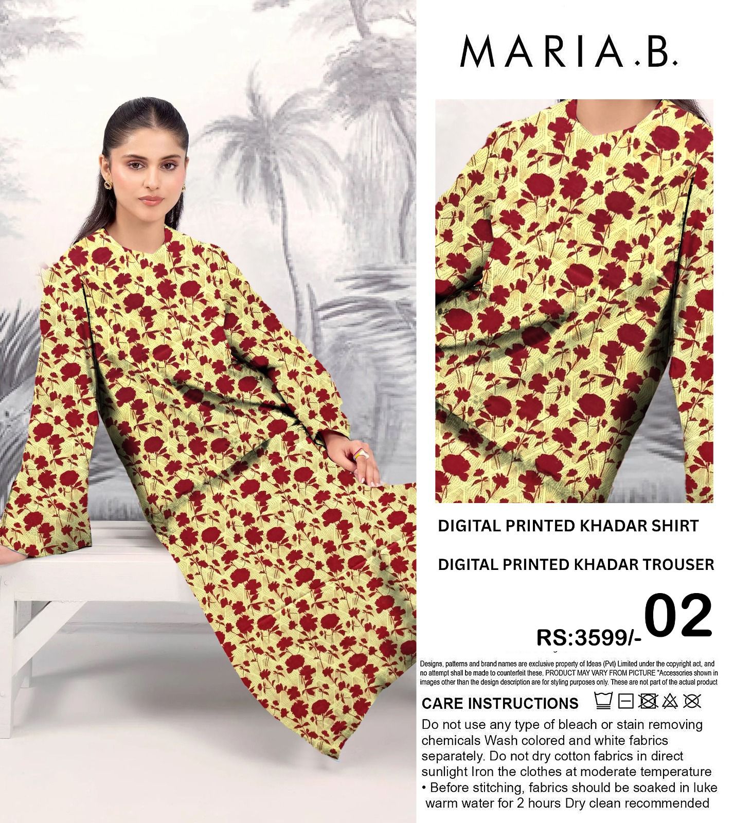 MARIA.B KHADDAR TWO PIECE