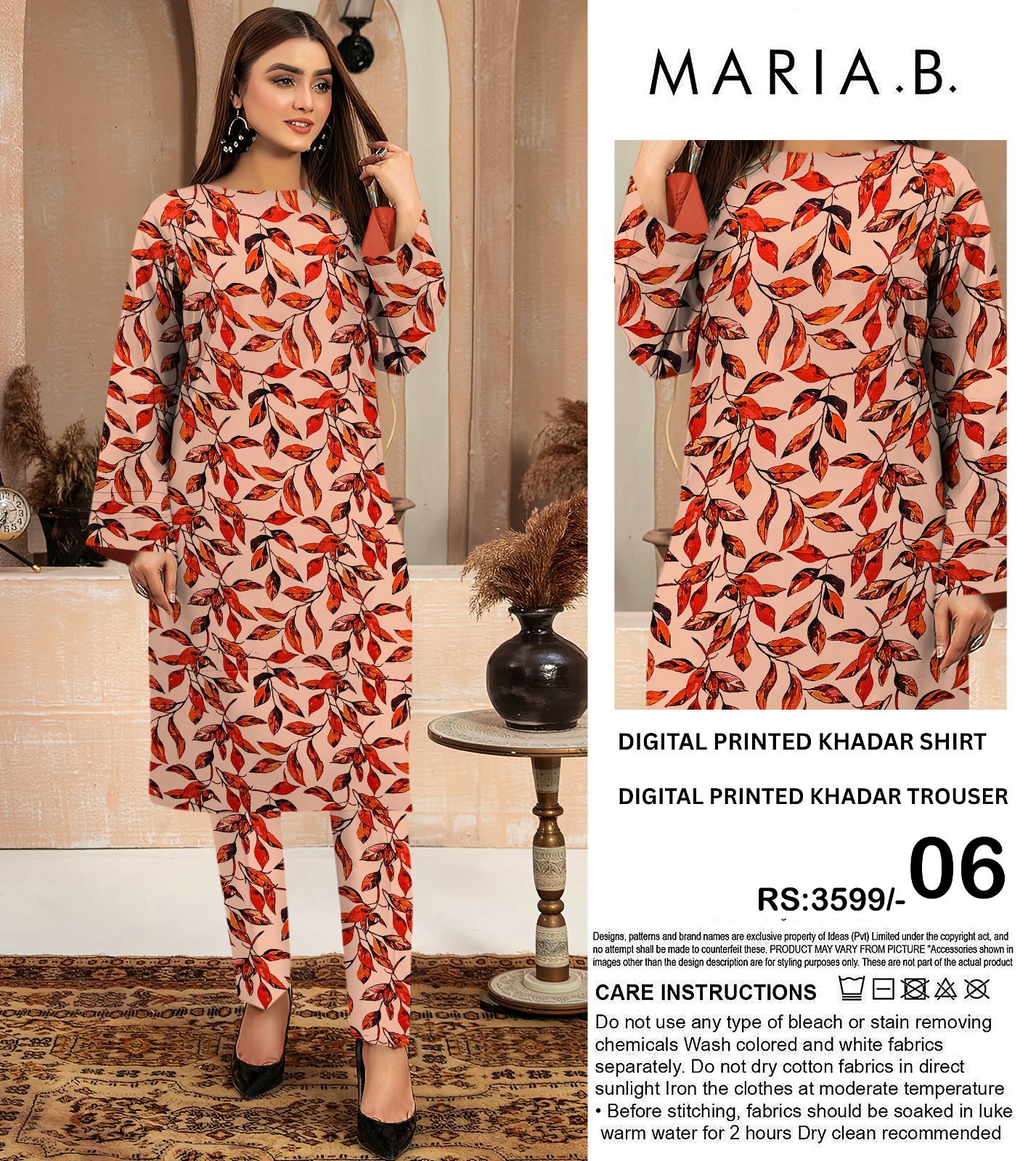 MARIA.B KHADDAR TWO PIECE
