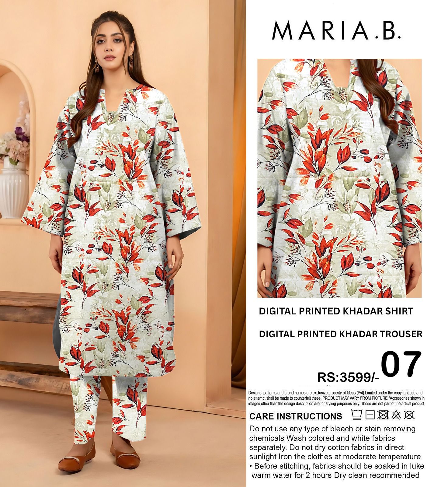 MARIA.B KHADDAR TWO PIECE