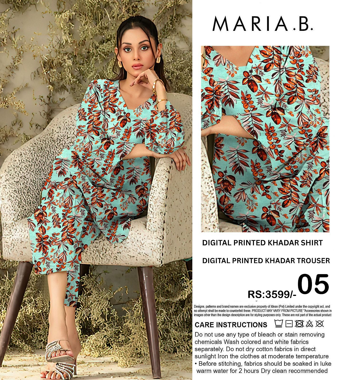 MARIA.B KHADDAR TWO PIECE