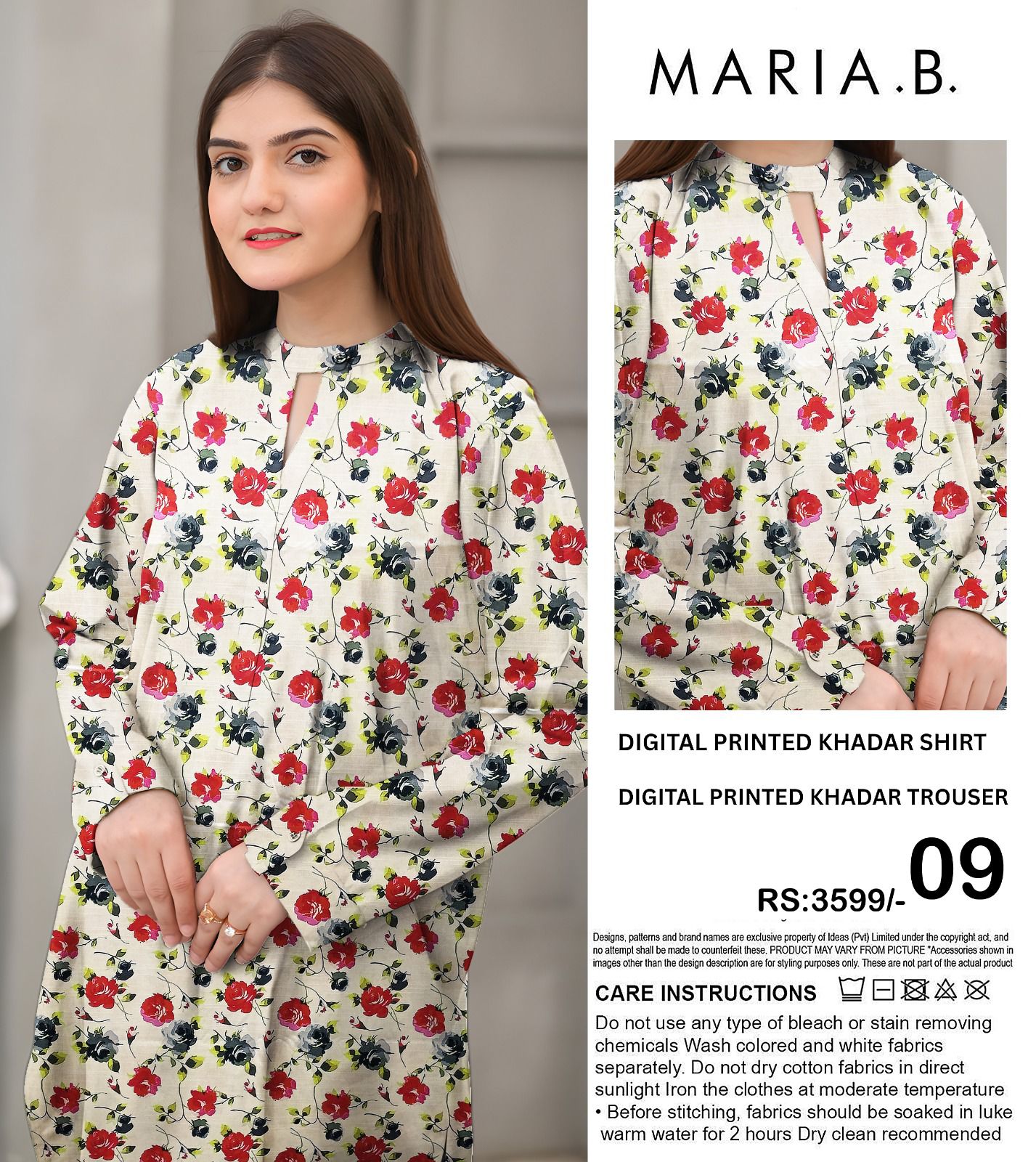 MARIA.B KHADDAR TWO PIECE