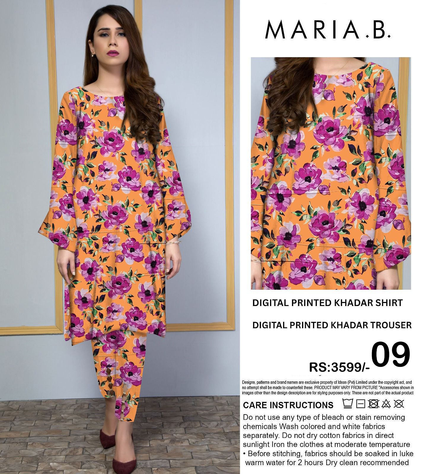 MARIA.B KHADDAR TWO PIECE