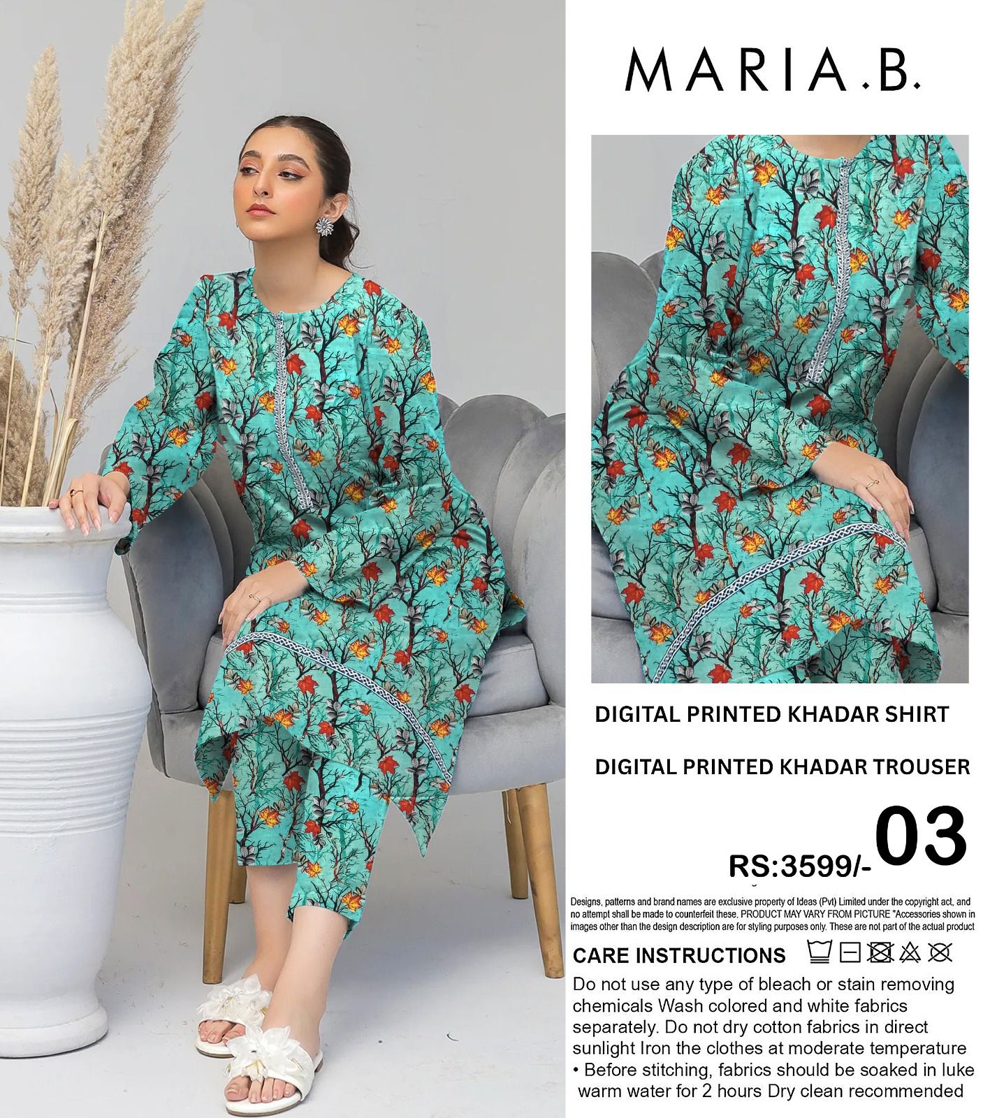 MARIA.B KHADDAR TWO PIECE