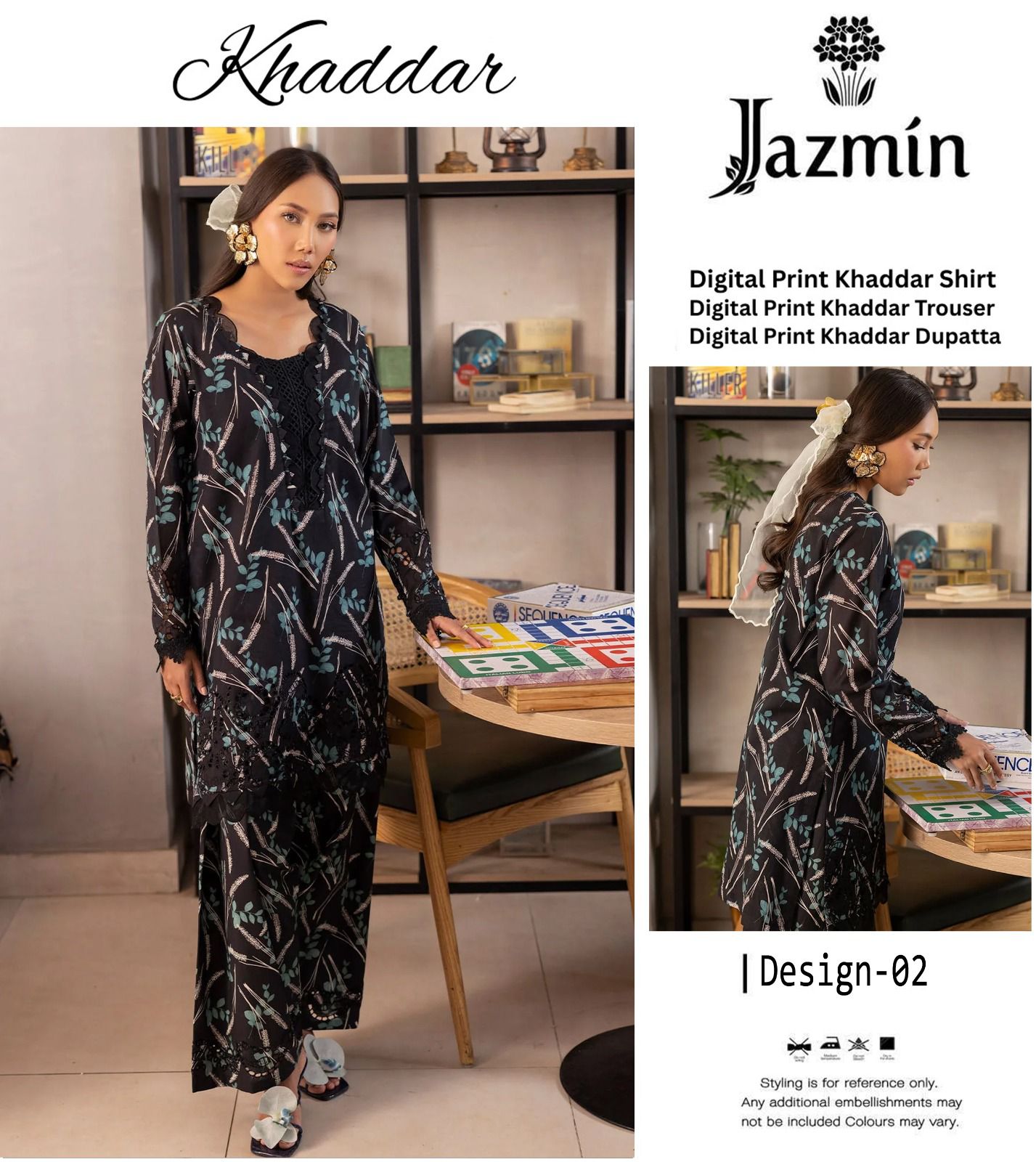 JAZMIN KHADDAR THREE PIECE