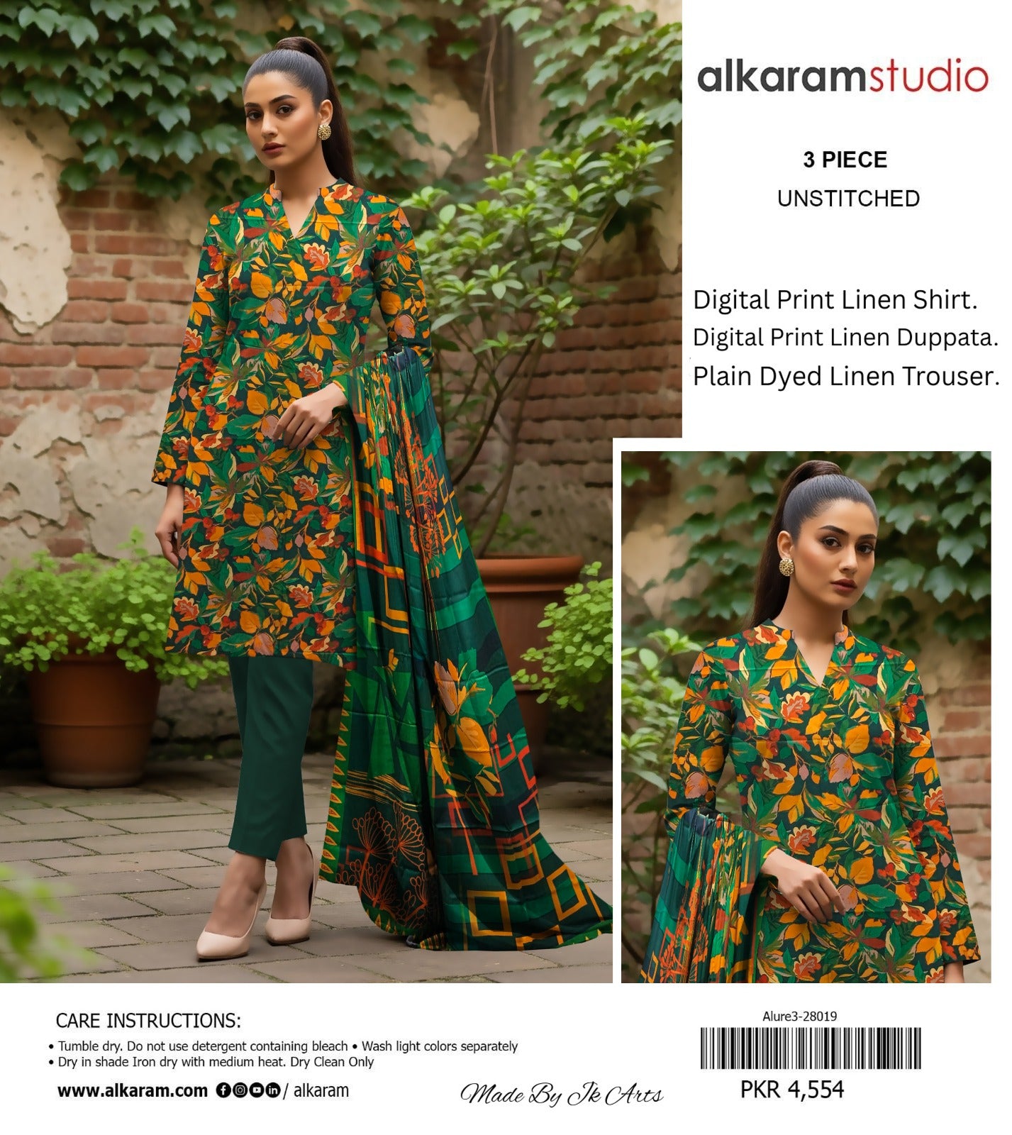 AL KARAM LINEN THREE PIECE