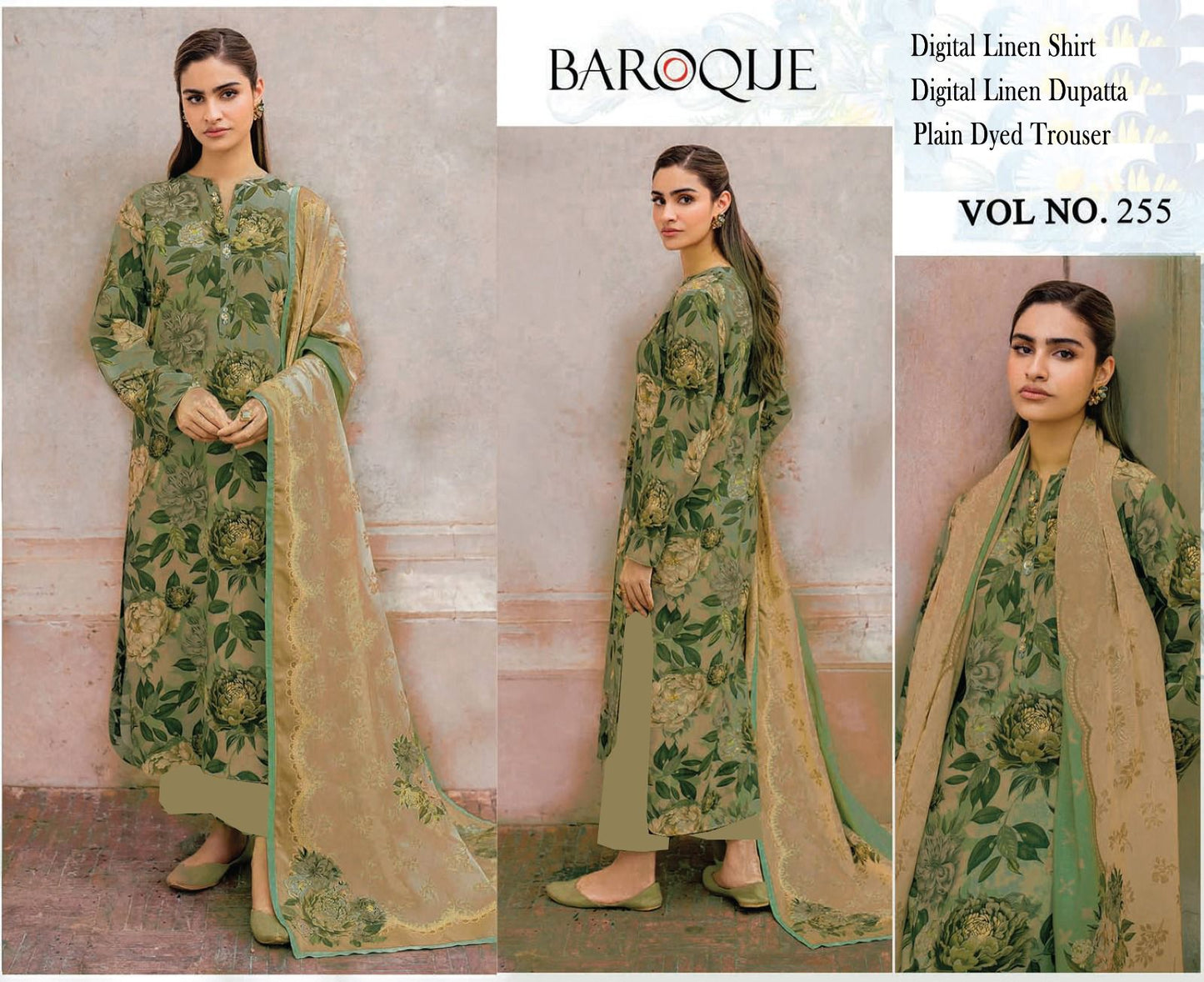 BAROQUE LINEN THREE PIECE