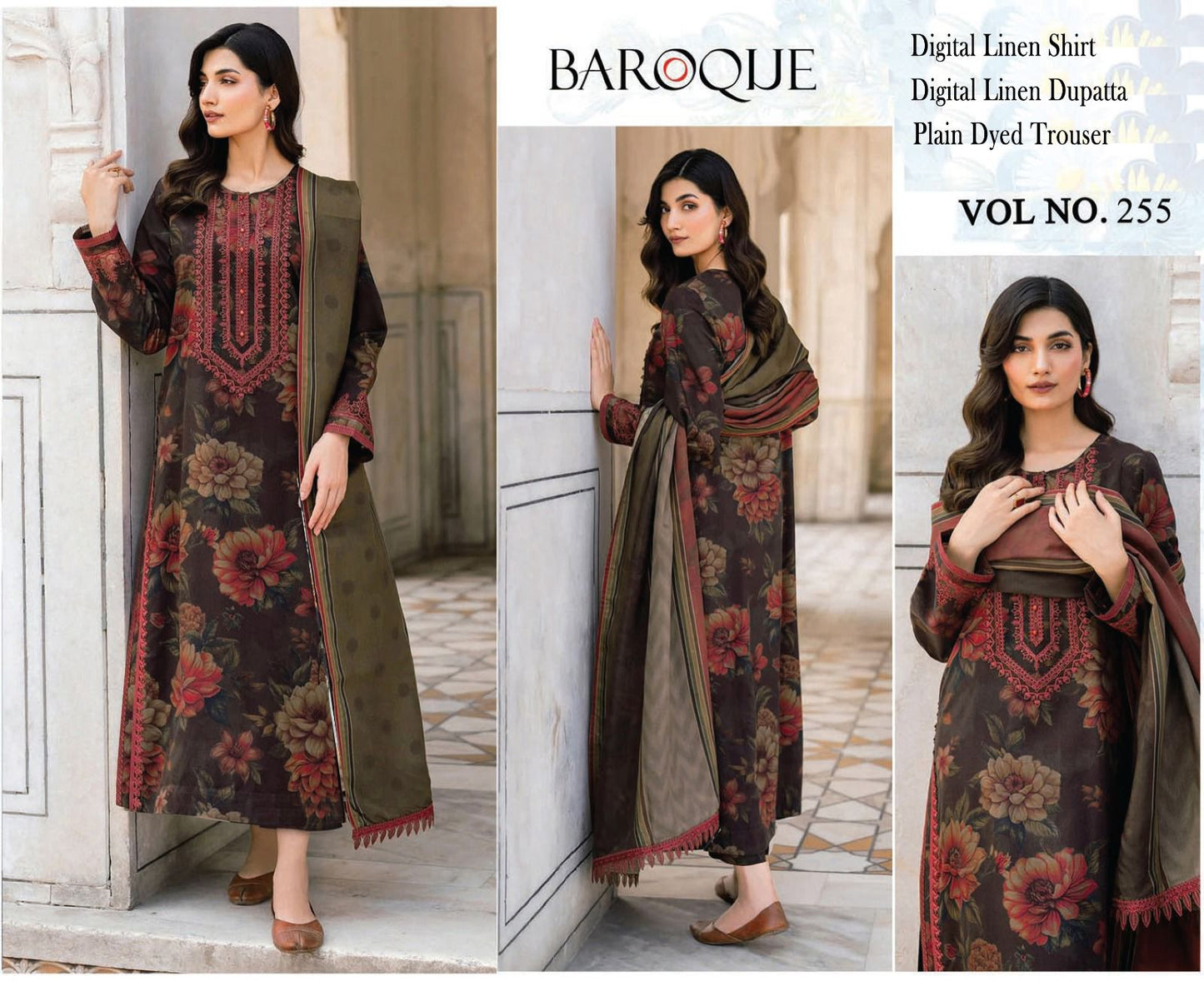 BAROQUE LINEN THREE PIECE