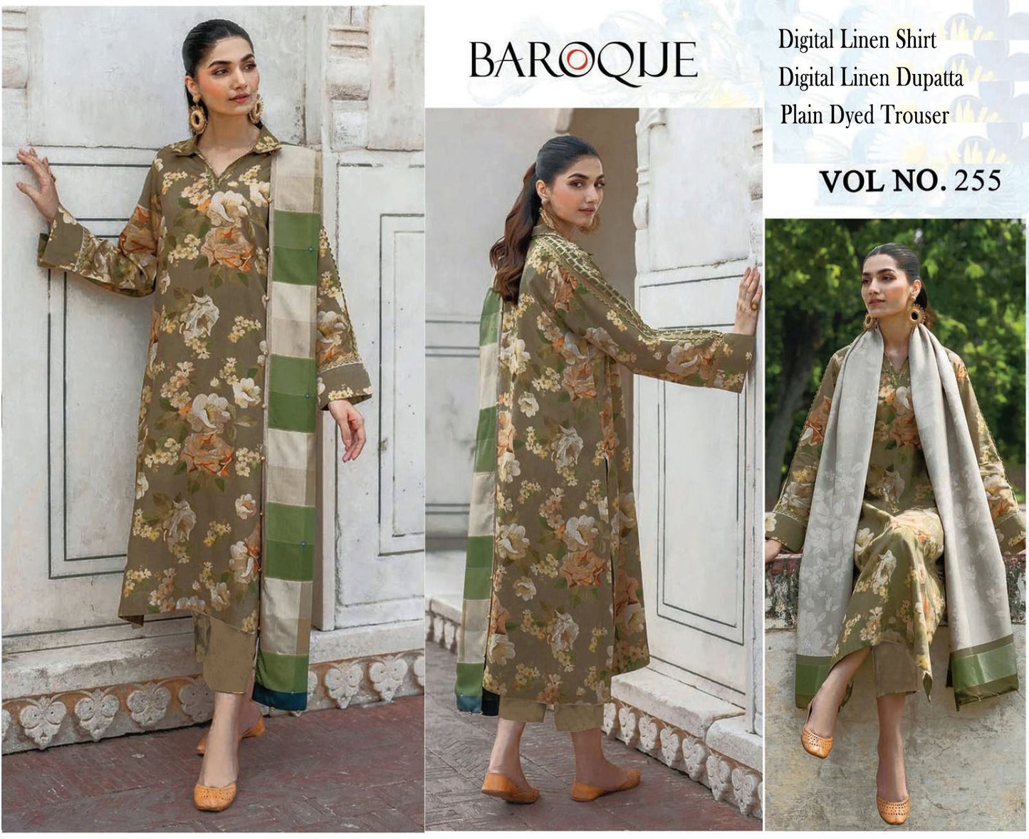 BAROQUE LINEN THREE PIECE