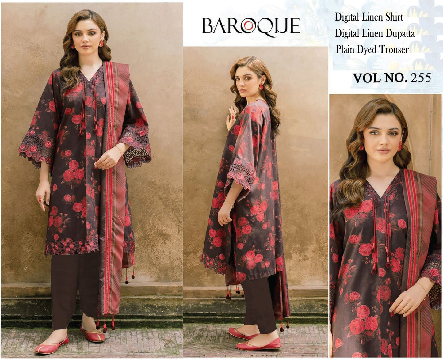 BAROQUE LINEN THREE PIECE