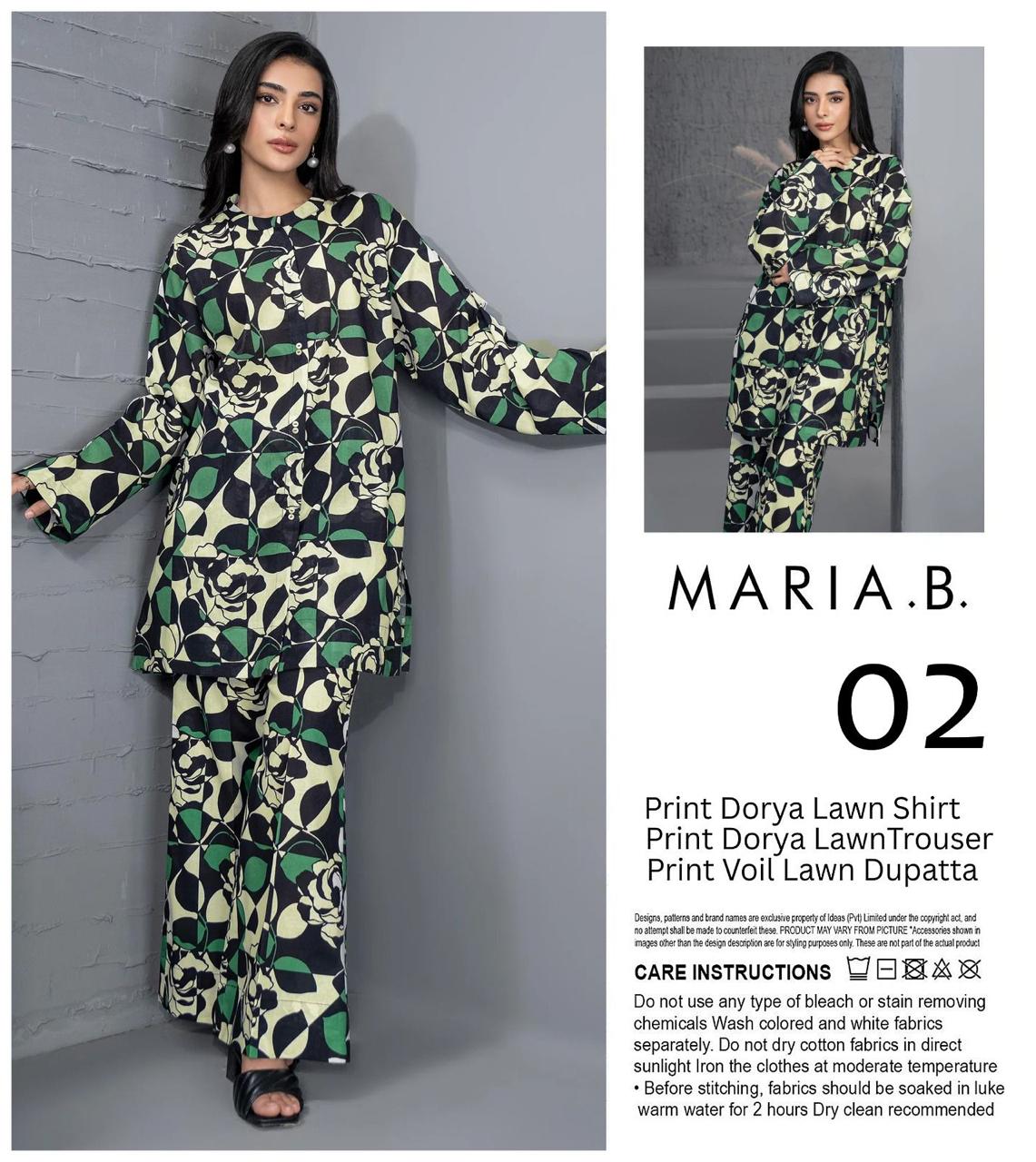 MARIA.B DORYA LAWN THREE PIECE