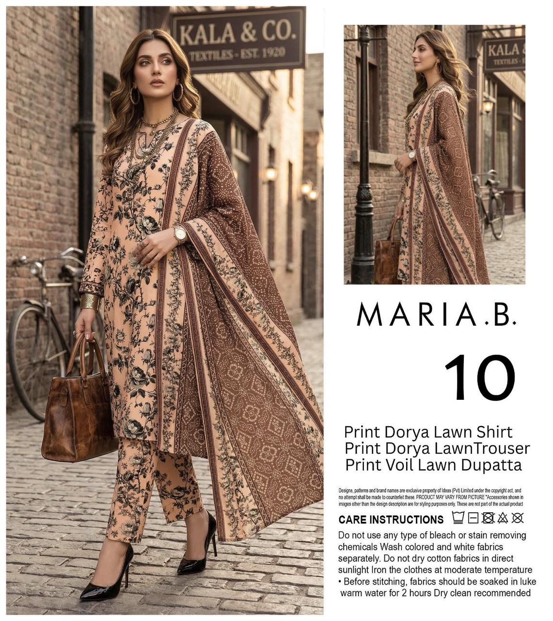 MARIA.B DORYA LAWN THREE PIECE