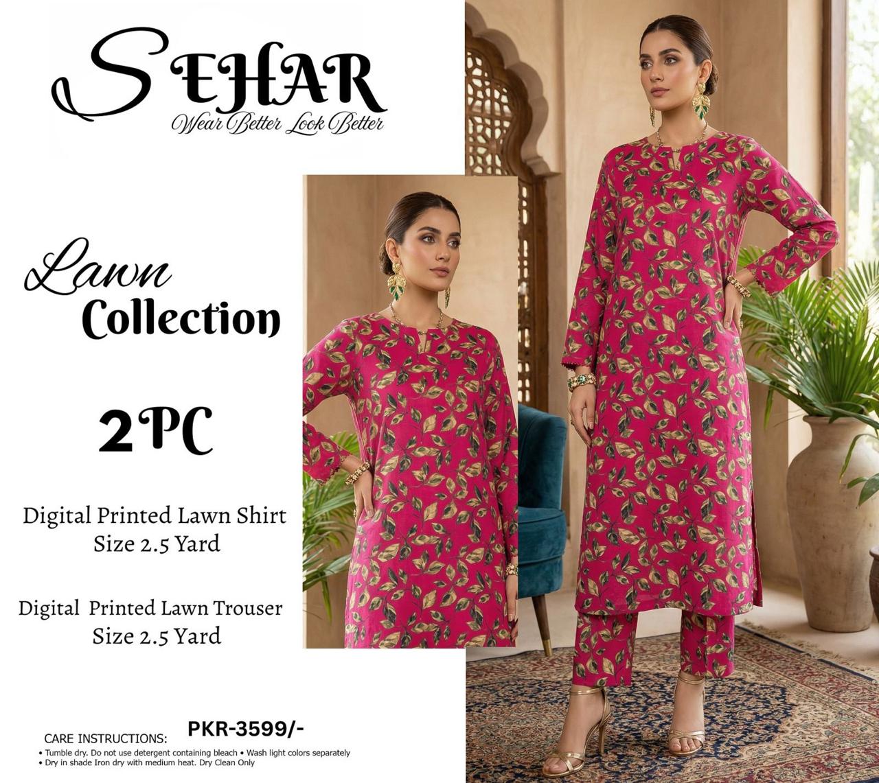 SEHAR LUXURY LAWN TWO PIECE