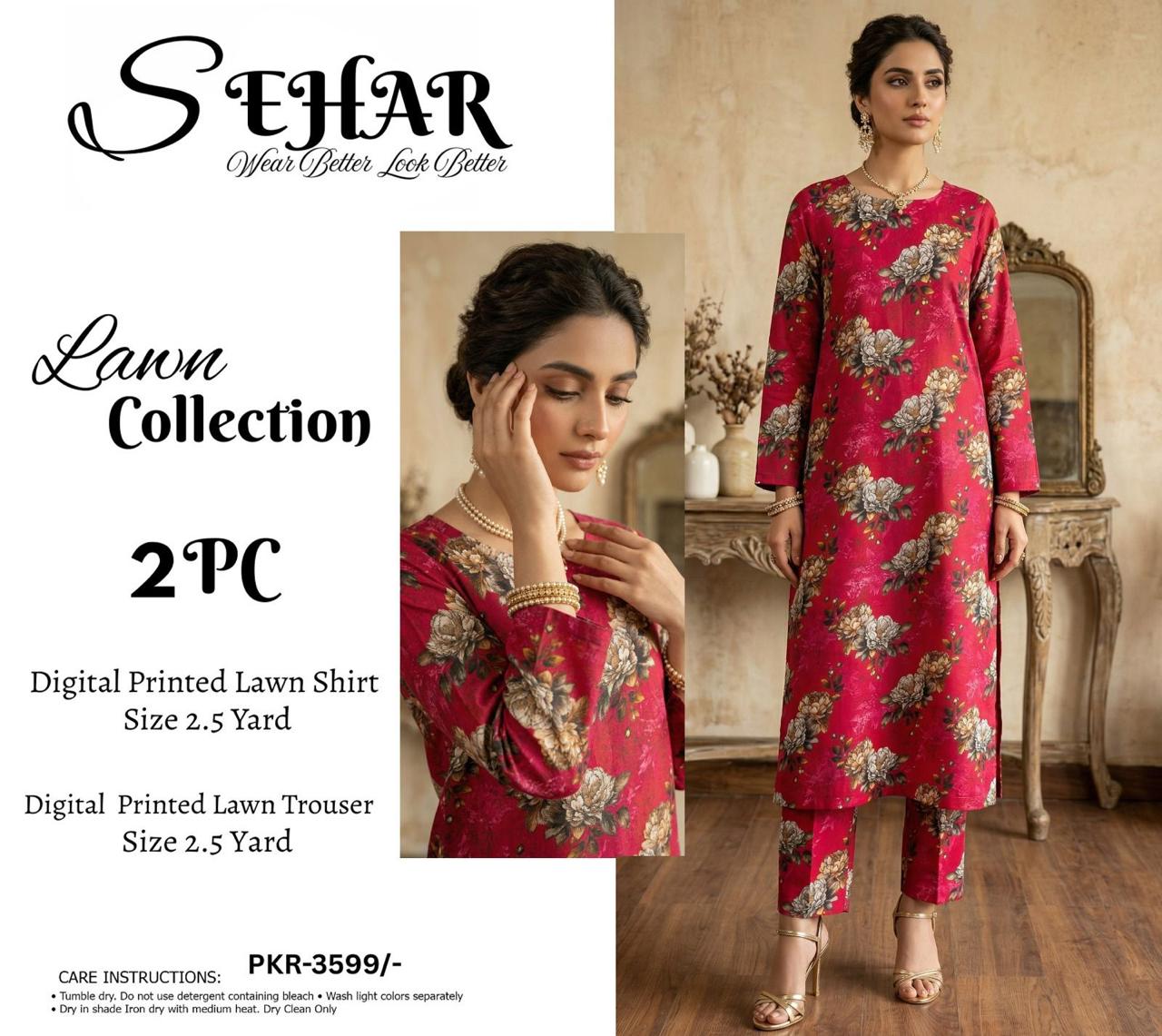 SEHAR LUXURY LAWN TWO PIECE