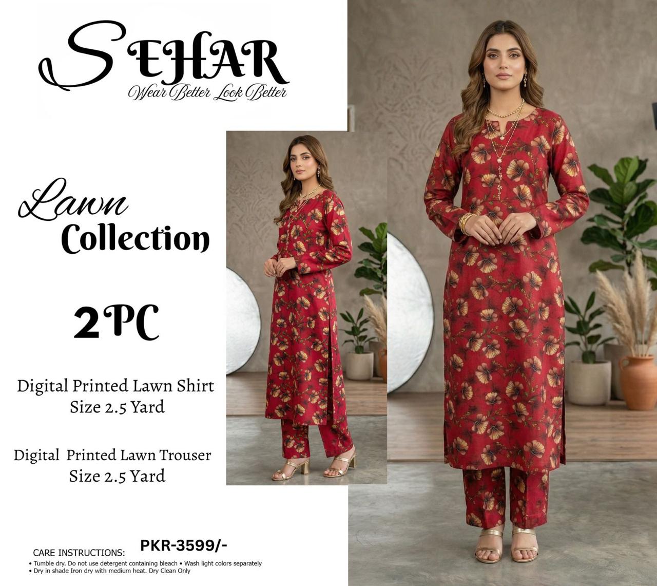 SEHAR LUXURY LAWN TWO PIECE