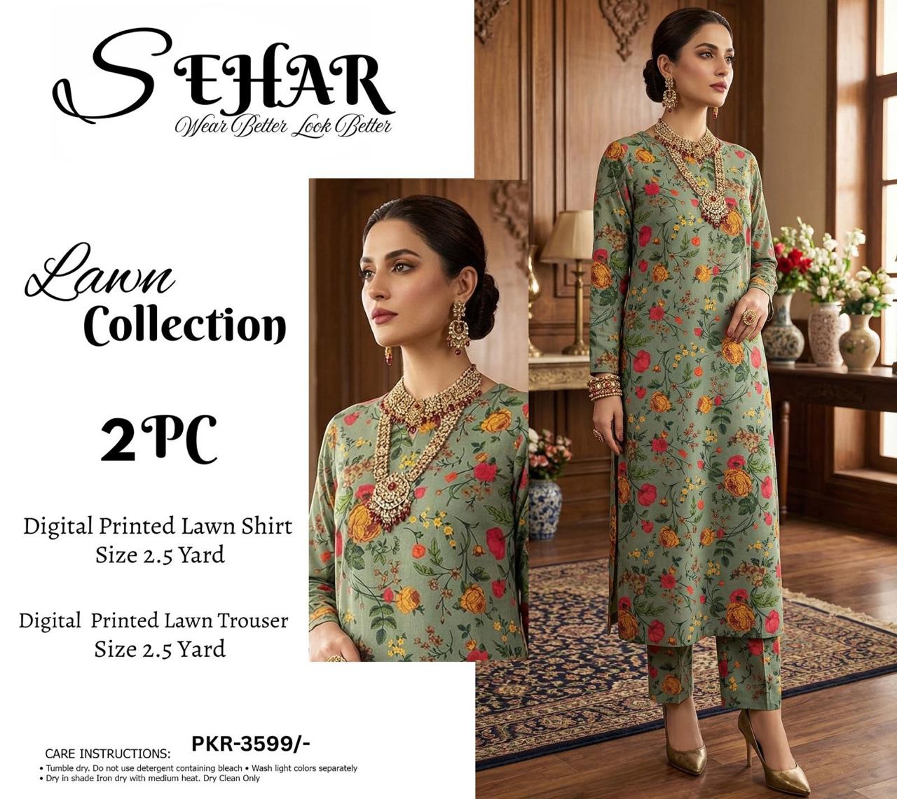 SEHAR LUXURY LAWN TWO PIECE