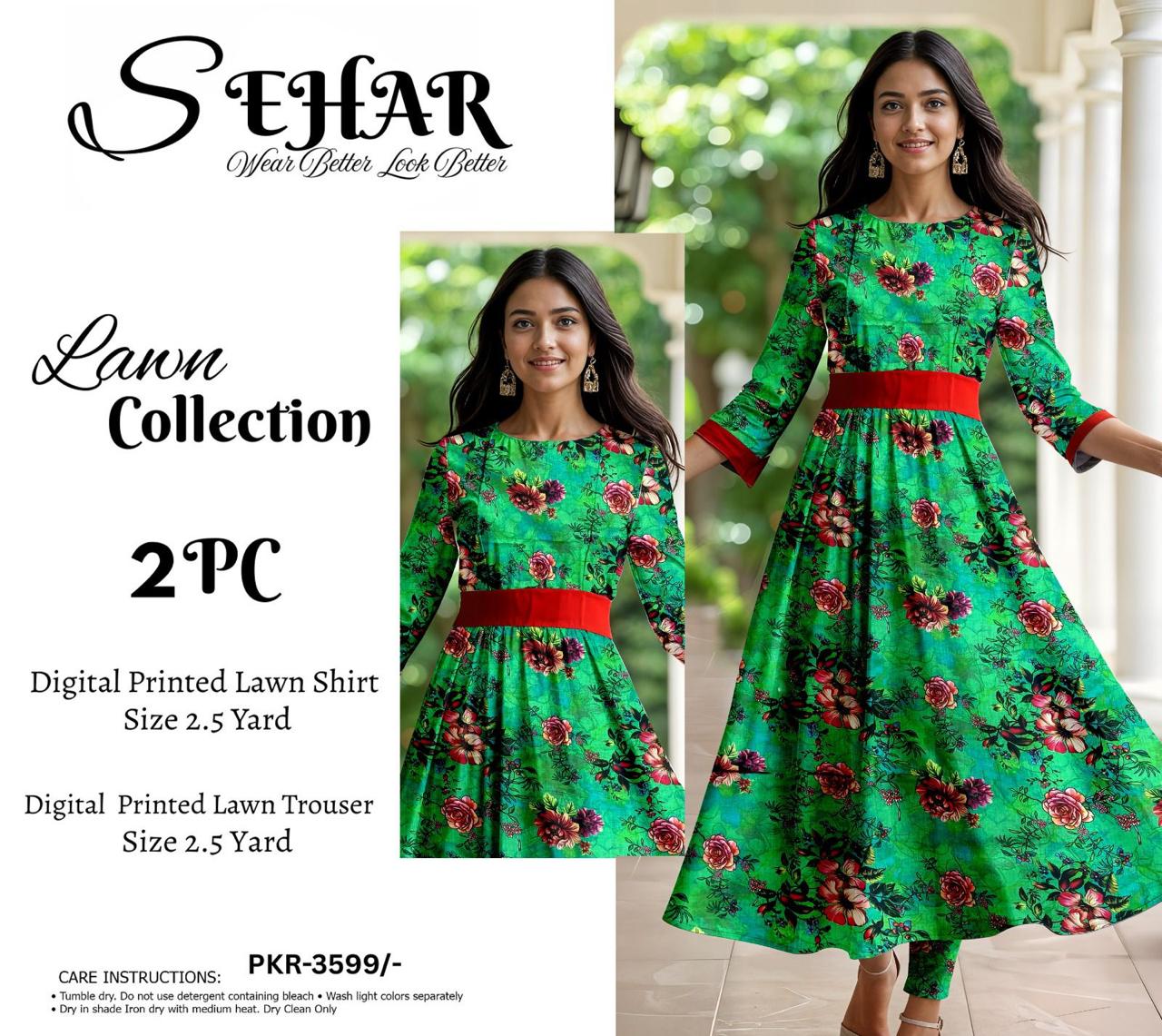 SEHAR LUXURY LAWN TWO PIECE