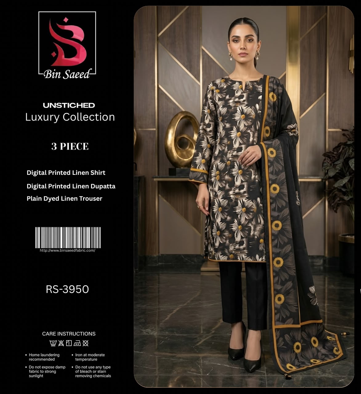 BIN SAEED LINEN 3-PIECE
