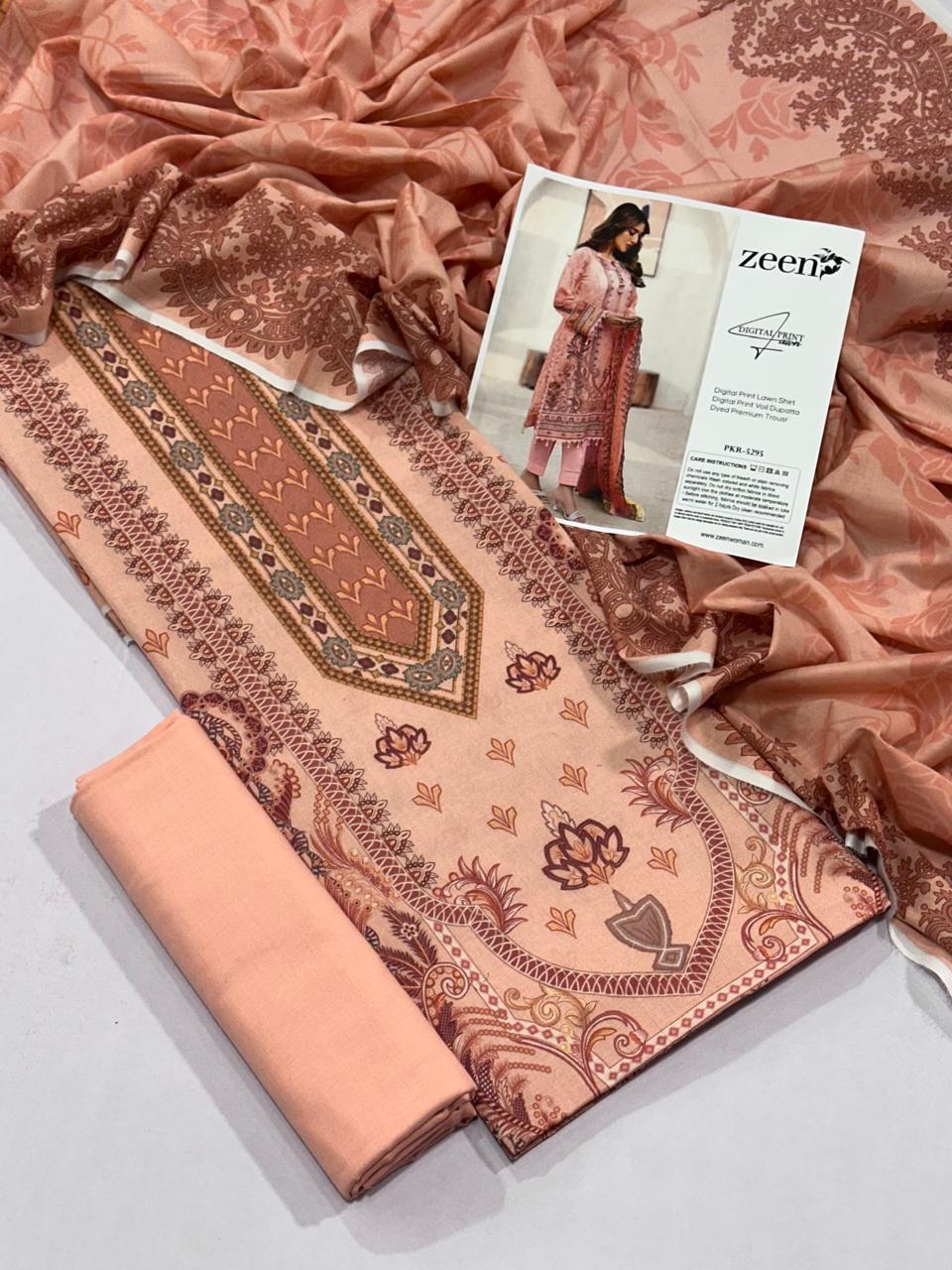 ZEEN LAWN THREE PIECE