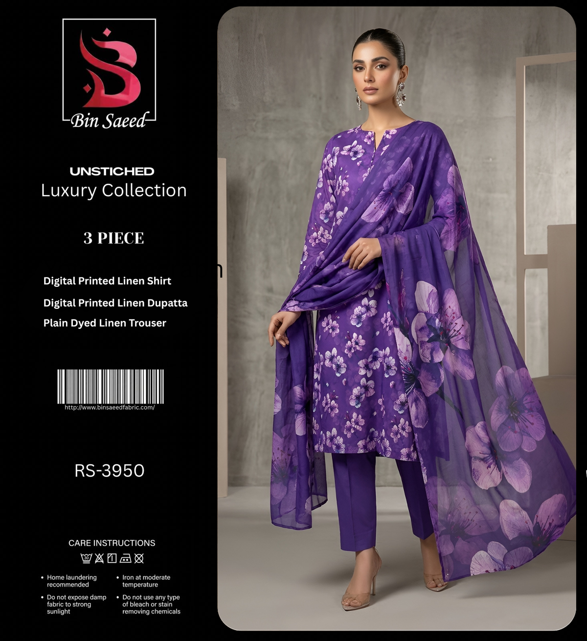 BIN SAEED LINEN 3-PIECE