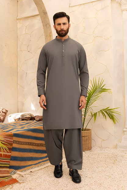 CHARCOAL GREY WASHING WEAR UNSTITCHED