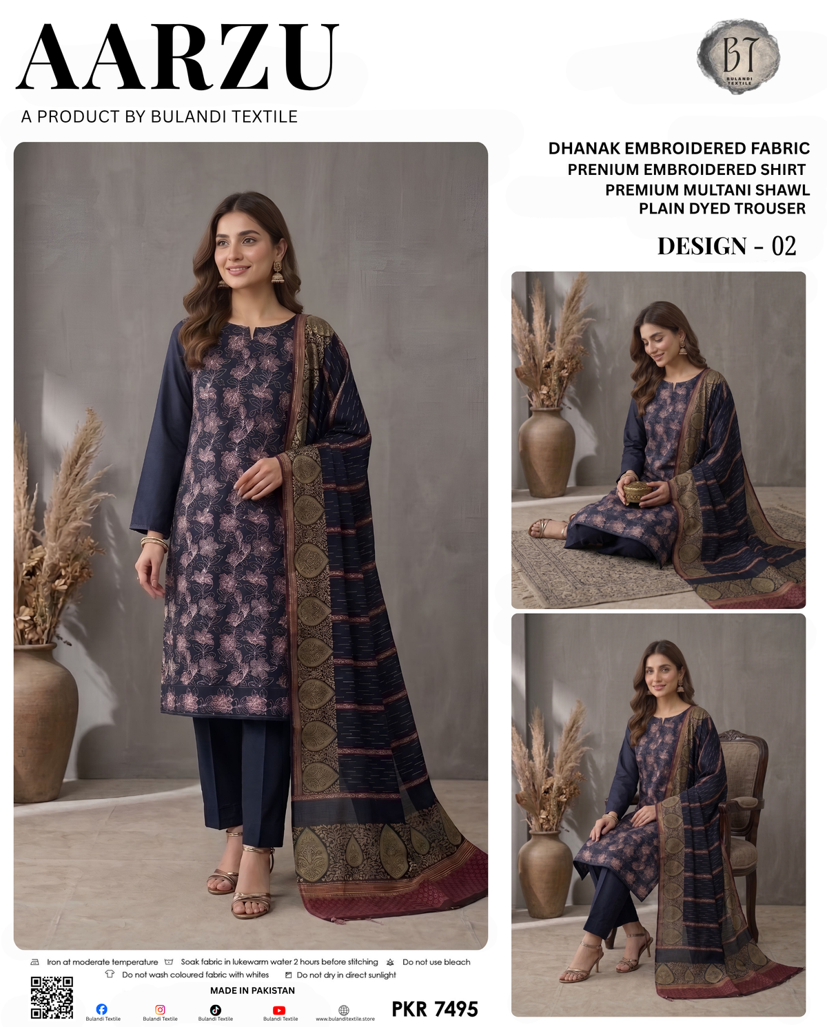 AALFAZ BY BULANDI EMBROIDERY 3-PIECE
