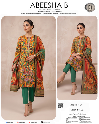 ABEESHA.B BY BULANDI EMBROIDERY 3-PIECE